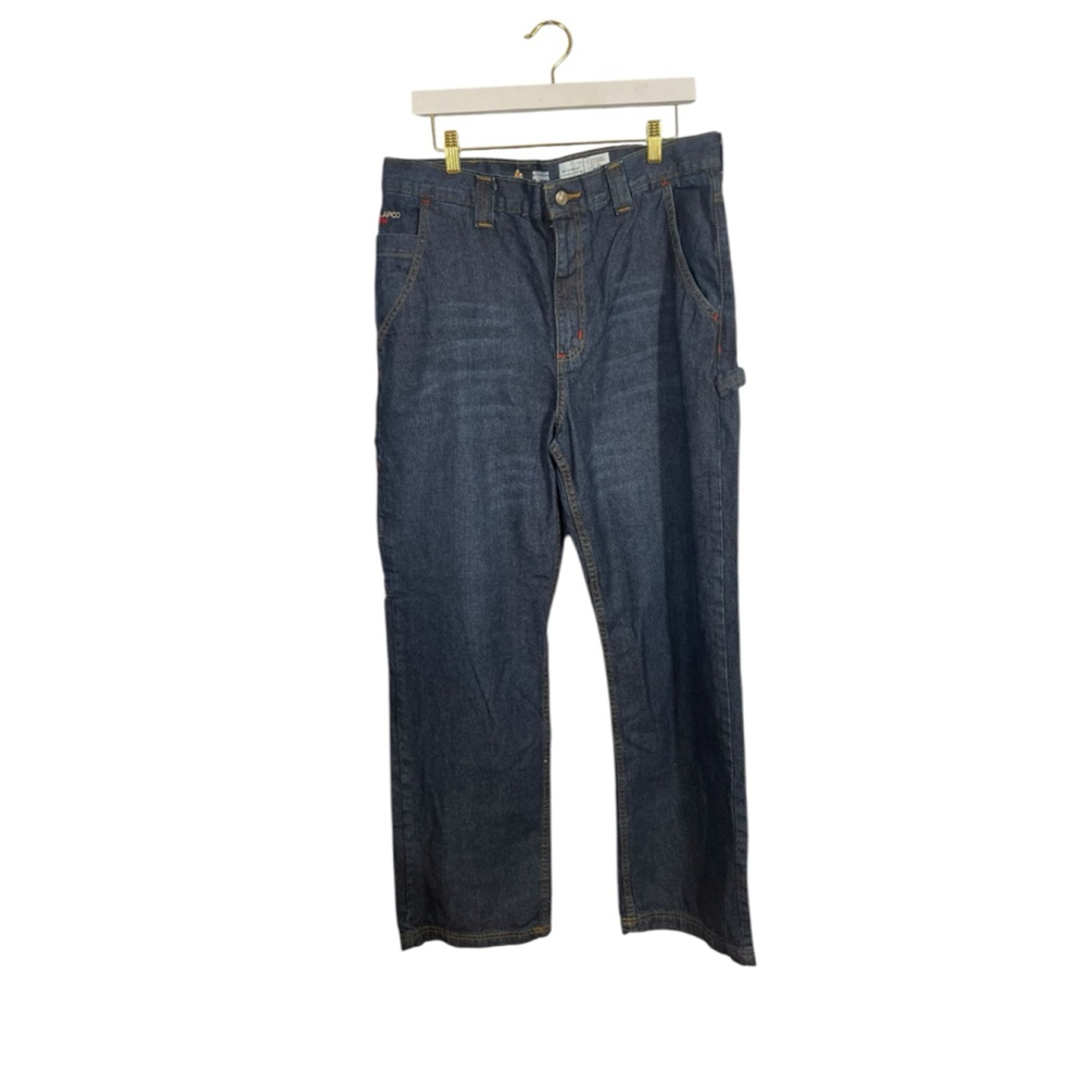 Men's 34 x 32 LAPCO FR Dark Blue Denim Flame Resistant utility workwear Jeans